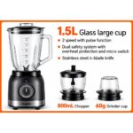 3-in-1 Multipurpose Blender, Grinder & Mincer 500w 1.5L - Image 2