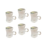 Tea Cup 6 Pcs Set With Stripes Lirmartur