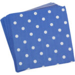 Polka Dot Paper Napkins Blue (Pack Of 20 Pcs)