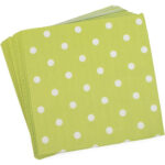 Polka Dot Paper Napkins Parrot Green (Pack Of 20 Pcs)