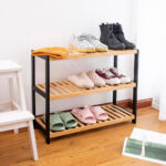 3 Tier Shoe Rack – Bamboo - Image 2