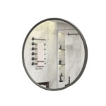 Round Bathroom Mirror  77 cm - Matt Black 