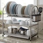 Dish Rack 3-Tier (20 Plates) with Cutlery Holder - Image 2