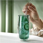 Double Wall Glass Green 250ml - Image 2