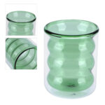 Double Wall Glass Caterpillar Green 150 ml