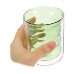 Double Wall Glass Caterpillar Green 150 ml - Image 3