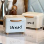 Bread Box with Wooden Handle Off-White - Image 4
