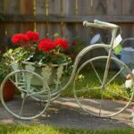 Metal Nostalgia Yard Bike Planter (Green) - Image 2