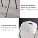 Compact Folding Plastic Chair – White - Image 4