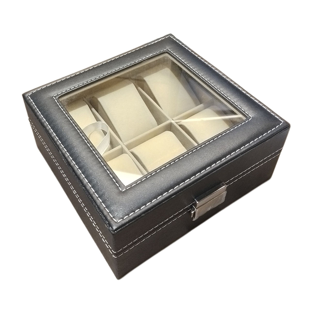 osm 1008 (1) 6 Slot Watch Box Leather – Black - Image 1