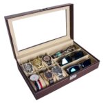 Watch And Glasses Box Brown