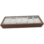 Open 6 Watch Box Wood