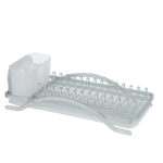 Aluminium Dish Rack and Cutlery Drainer 14 Slots - Grey