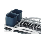 Aluminium Dish Rack and Cutlery Drainer 14 Slots - Grey - Image 4