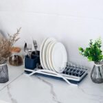 Aluminium Dish Rack and Cutlery Drainer 14 Slots - Grey - Image 5