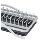 Aluminium Dish Rack and Cutlery Drainer 14 Slots - Grey - Image 3