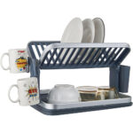 Aluminum Dish Rack with Removable Tray - Grey - Image 3
