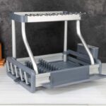 2-Tier Dish Drying Rack 43.5 X 34.4 Cm - Silver - Image 4