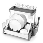 2-Tier Dish Drying Rack 43.5 X 34.4 Cm - Silver - Image 2