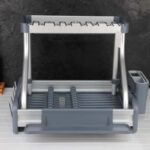 2-Tier Dish Drying Rack 43.5 X 34.4 Cm - Silver - Image 3