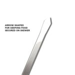 BBQ Skewers ( Set of 6 ) 50 cm Stainless Steel - Image 3