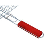 Portable BBQ Grill Mesh Clamp with 30 by 30 Wooden Handle - Image 3
