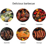 Portable BBQ Grill Mesh Clamp with 30 by 30 Wooden Handle - Image 5