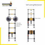 Telescopic Ladder Aluminium 4.4M Portable & Foldable - Image 6