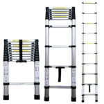 Telescopic Ladder Aluminium 4.4M Portable & Foldable - Image 2