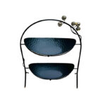 Iron Fruit Plate 2 Tier - Black