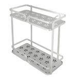 2-Tier Square Rack - Grey