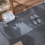 Non Slip Silicone Bath Mat Grey - Image 5