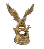 Flying Eagle Resin Craft  40 cm Decorative Sculpture - Golden - Image 2