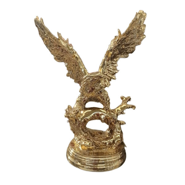 Flying Eagle Resin Craft  40 cm Decorative Sculpture - Golden