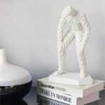 Abstract Character Sculpture Decoration – Resin Thinker Statue - Image 4
