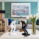 Abstract Character Sculpture Decoration – Resin Thinker Statue - Image 2