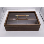 Dry Fruit Box with Glass Lid And Handle Wooden - Image 2
