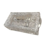 Rectangular Tissue Box  Embossed Cut Design - Glass - Image 3