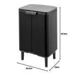 Bo Waste Bin Hi 12L Matt Black - Image 6