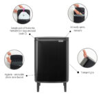 Bo Waste Bin Hi 12L Matt Black - Image 2