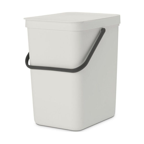 Sort And Go Waste Bin 12L Light Grey