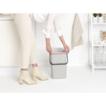 Sort And Go Waste Bin 25L Light Grey - Image 2