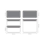 Tasty+ Stackable Canister Set of 3 (1.5 and 3.5 ltr) Dark Grey - Image 2