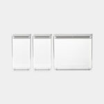 Tasty+ Stackable Canister Set of 3 (1.6 and 3.5 ltr) Light Grey