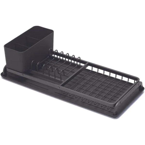 Sink Side Compact Dish Drying Rack Dark Grey