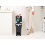 Step Up Pedal Bin 16L Dark Grey - Image 5