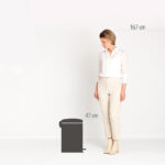 Newlcon Pedal Bin 20L Matt Steel - Image 2