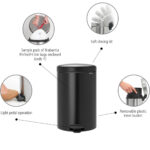 Newlcon Pedal Bin 20L Matt Black - Image 5