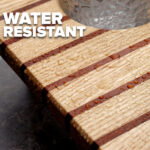 Food Fusion Wooden Tray With Lines Pattern Glass 6 Pcs (300ml) - Image 4