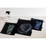 Wash Bags Set of 3 in 2 Sizes Black - Image 3